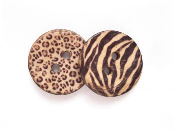 ZEBRA COCONUT BUTTON